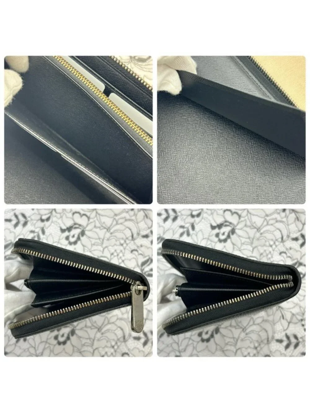 Louis Vuitton Epi Zippy Organizer Noir Wallet
